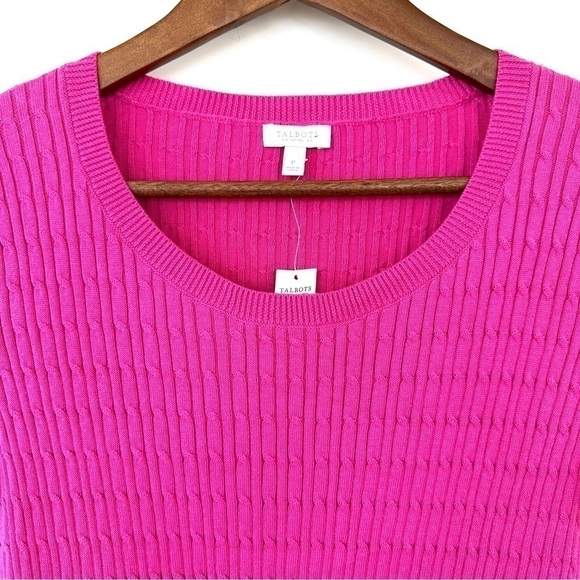Talbots baby cable knit sweater, scoop neckline & short sleeves, ๐ฏ cotton - Picture 4 of 8